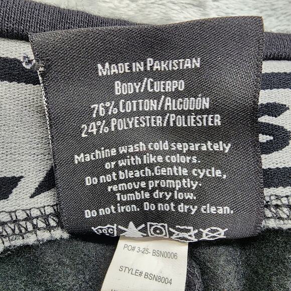 BSN SPORTS Pants Mens S Black Cotton Rich Fleece Joggers Athletic Cut Workout - Picture 7 of 13